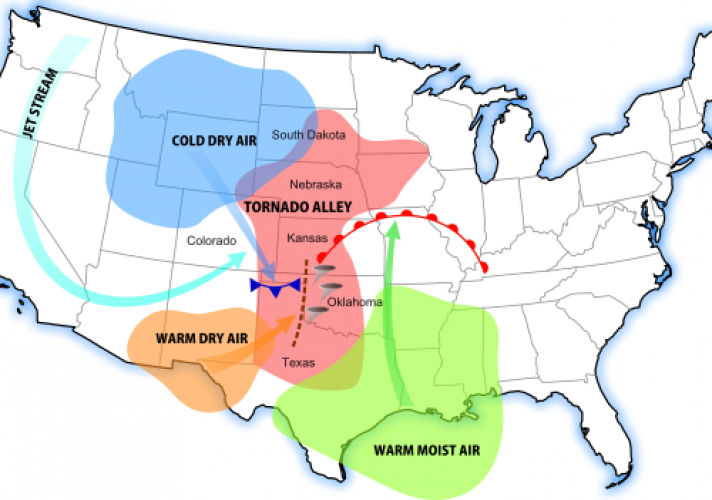 Tornado Alley is a colloquial term for the area of the United States (or by some definitions extending into Canada) .