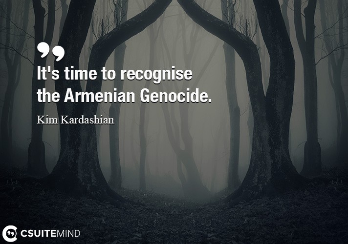 It's time to recognise the Armenian Genocide.