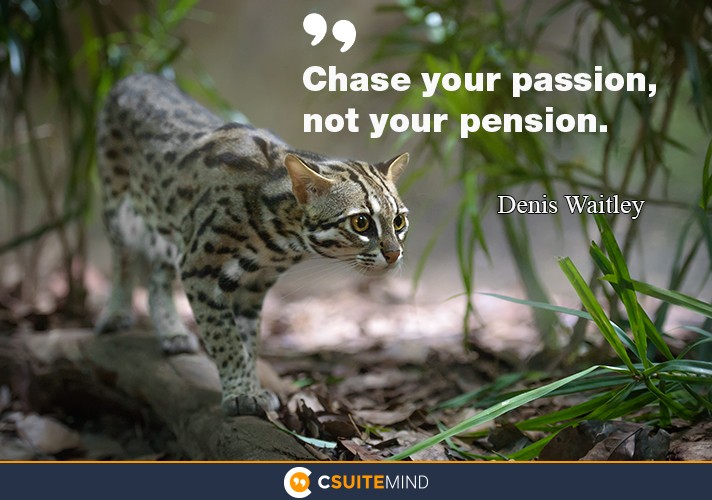 Chase your passion, not your pension.”